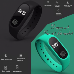 Universal M2 Bluetooth Smart Bracelet Heart Rate Monitor, Health, Fitness & Sleep Tracker Wristband For Android & iOS